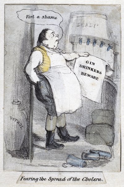 Frygt for udbredelsen af koleraen, 1840-50 af English School